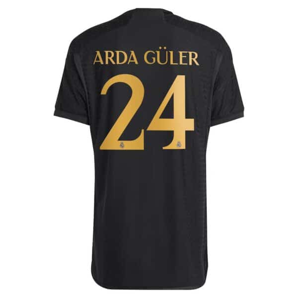 MAILLOT REAL MADRID THIRD ARDA GULER VERSION AUTHENTIC 2023-2024