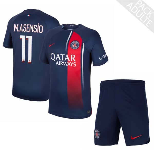 PACK PSG DOMICILE MARCO ASENSIO ADULTE SAISON 2023-2024