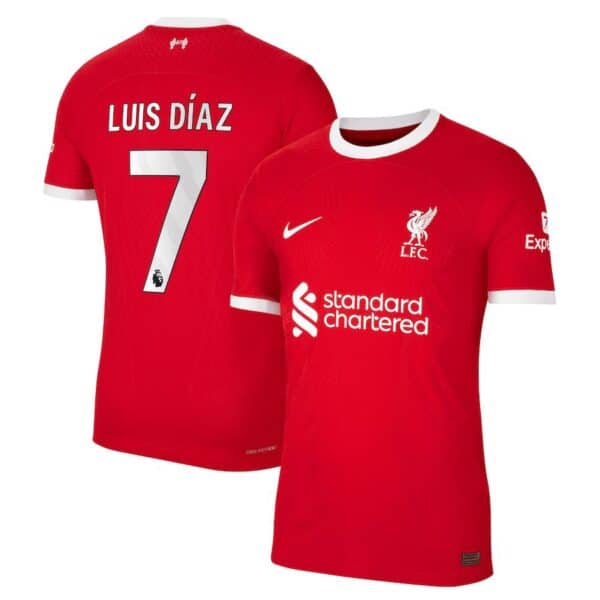 MAILLOT LIVERPOOL DOMICILE LUIS DIAZ VERSION VAPOR MATCH 2023-2024