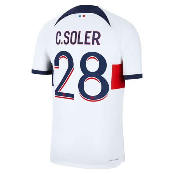 MAILLOT PSG EXTERIEUR CARLOS SOLER VERSION VAPOR MATCH 2023-2024