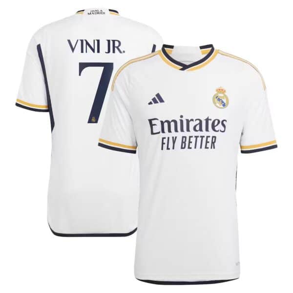 MAILLOT REAL MADRID DOMICILE VINICIUS JR VERSION AUTHENTIC 2023-2024