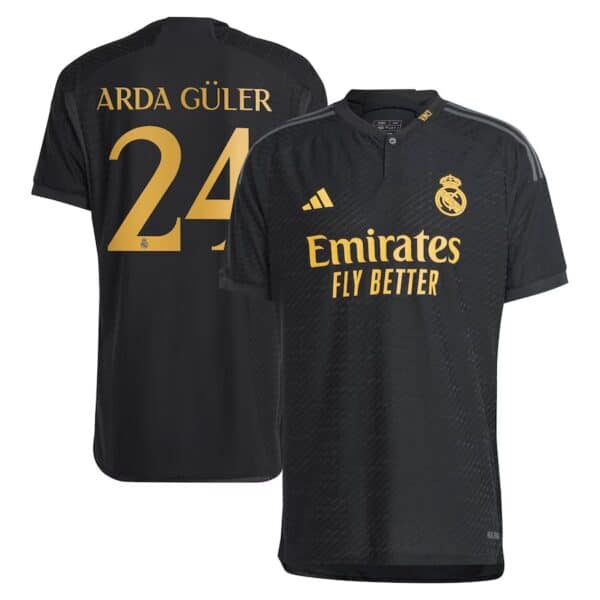 MAILLOT REAL MADRID THIRD ARDA GULER VERSION AUTHENTIC 2023-2024