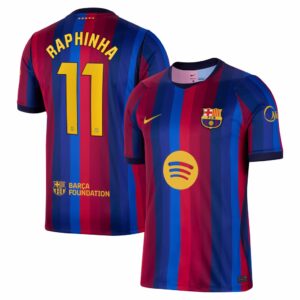 MAILLOT FC BARCELONE DOMICILE RAPHINHA 2026-2027 MAILLOT FC BARCELONE DOMICILE RAPHINHA 2026-2027